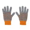 KOOKEESEE Fingerhole Wool Stripe Knit Gloves (Grey/Orange)