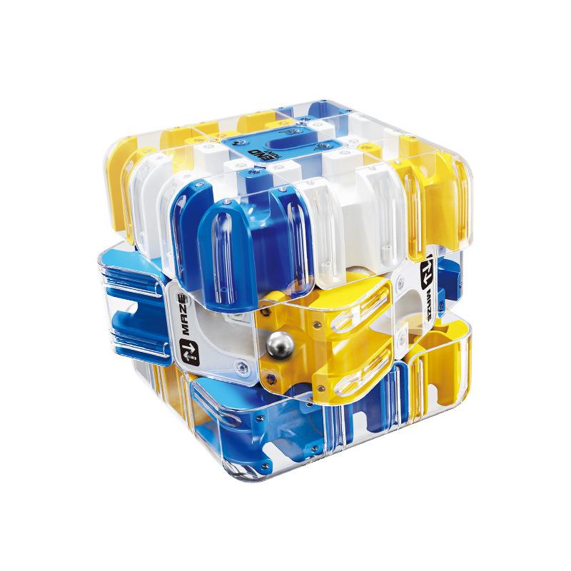 

3D Лабиринт Куб Катящийся Шарик, Игрушка для Логического Мышления, Беспрепятственное Вращение, Подарок для Снятия Стресса, Настольное Украшение, Рождественский Подарок синий