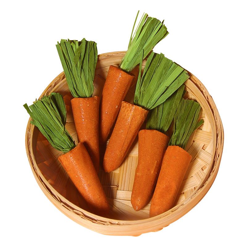 Small Animal Teeth Grinding Carrot Snacks - Hamster, Rabbit, Chinchilla Toy for Boredom Relief