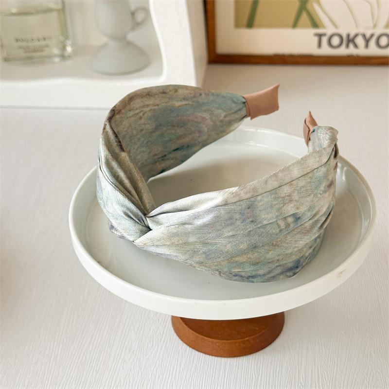 

Резинка для волос Bohemia с цветным принтом для женщин, элегантная широкая повязка для волос, мягкие повязки на голову, резинки для волос для женщин, аксессуары для волос для вечеринок, обручи для волос персиковый