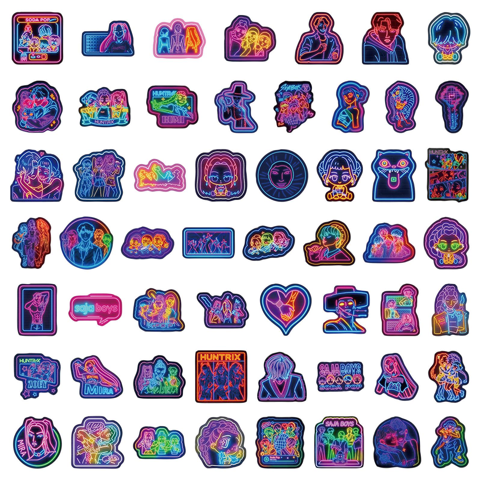 

Neon Stickers For Famous Anime Girls Group, Fashionable Gifts Suitable For Star-chasing People One Size