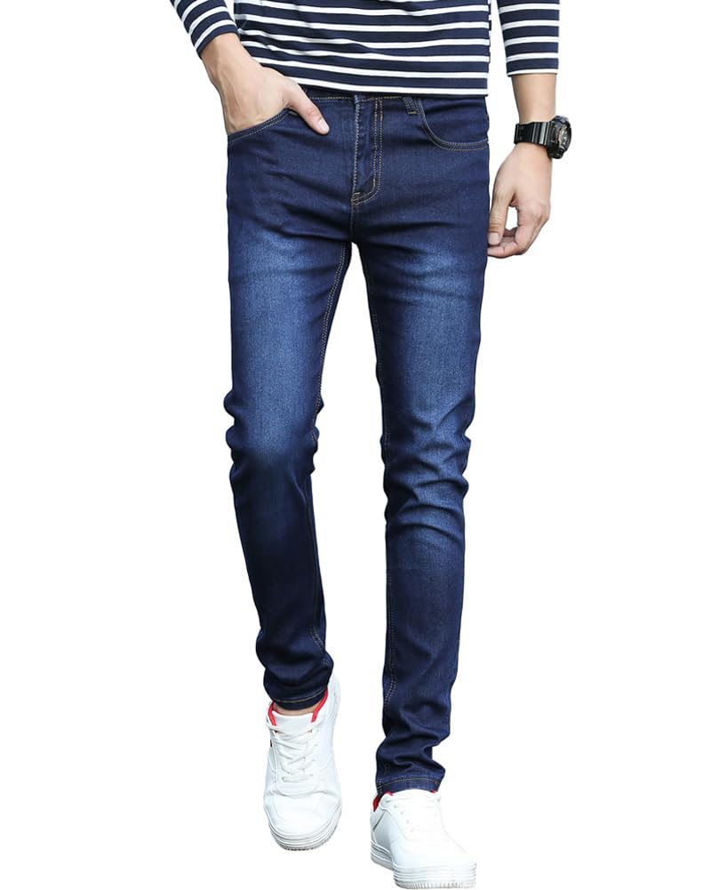 Soinnga Skinny Tapered Denim Slim Stretch Long Slim Beautiful Size 36 Men s Pants, Fit, Jeans, Pants, Fit, Legs, Blue, синий