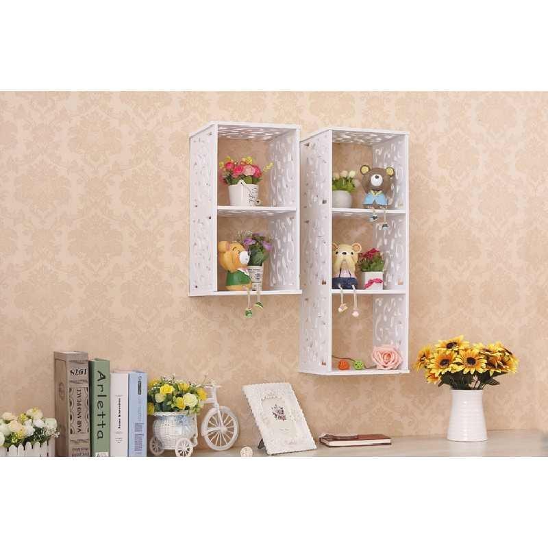 Shelf Creative Storage Wall Mounted Grid Rack Bedroom Nightstand Decorative