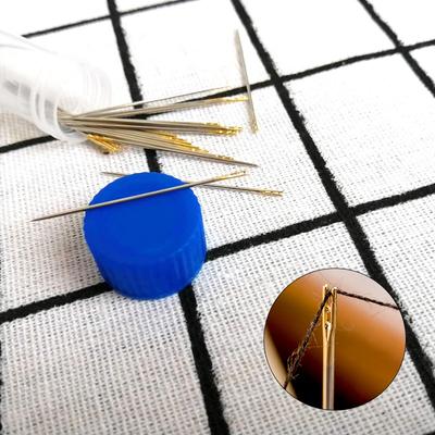 Double Hole Tail Needle Sewing Tools Hand Sewing Needle Free Threading Needle