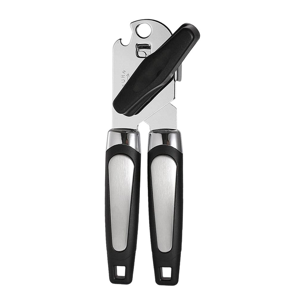 Stainless Steel Can Opener Manual Multi Function Jar Bottle Opener Kitchen Tool Durable Heavy Duty With Comfortable Handle For Easy Use