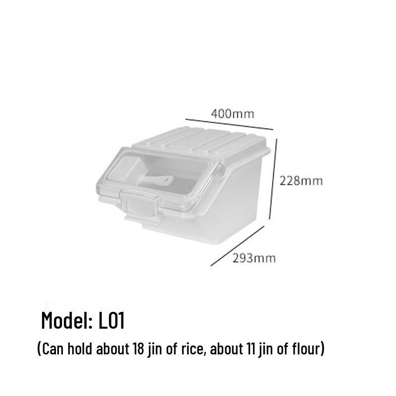 Ruhan L01 Rolling Flour & Grain Storage Bin, 10L
