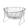 1PC 304 Stainless Steel Frying Basket Household French Fries Fried Chicken Wings Telescopic Folding Round Filter Drain Basket Frying Basket