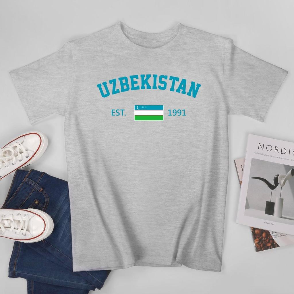 Unisex Unisex Uzbekistan EST1991 Independence Day Tshirt Tees T Shirts WoUnisex Boys 100 Cotton TShirt