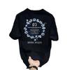 American Trendy Brand High-End Pure Cotton Men'S Printed Short-Sleeved T-Shirt Trendy Casual Round Neck T-Shirt Men'S