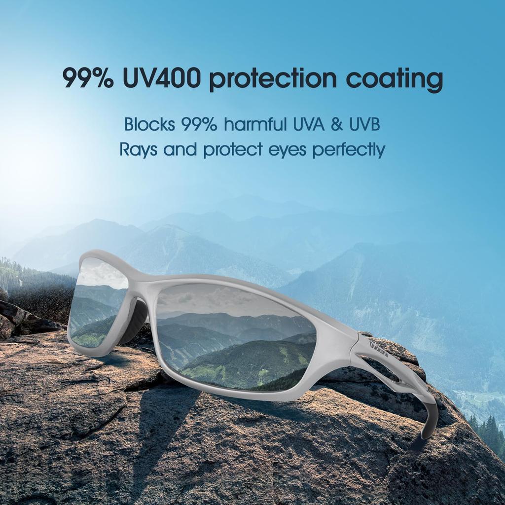 [Duduma] Sports Sunglasses for Men, Polarized, UV Protection, Suitable for Fishing, Cycling, Hiking, Baseball, Golf, Running, Driving, Motorcycling, T