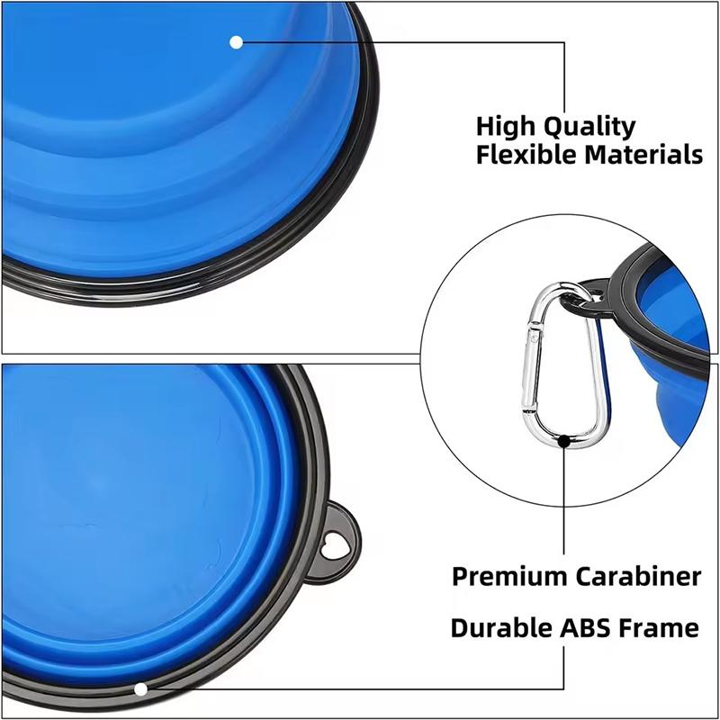 Collapsible Silicone Pet Bowl Portable Travel Dog Cat Bowl Waterproof Pet Feeder for Outdoor Activities Lightweight and Green