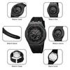Skmei 2471 Light Dual Digital Display Quartz Waterproof Watches with Calendar Analog Stopwatch Timing Alarm Clock LED Night