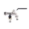 Stabile 3/4-Zoll Messing Wasserhahn Frostsicher und Rostfrei mit Doppel-Auslass Designs für Garten und Waschmaschinen