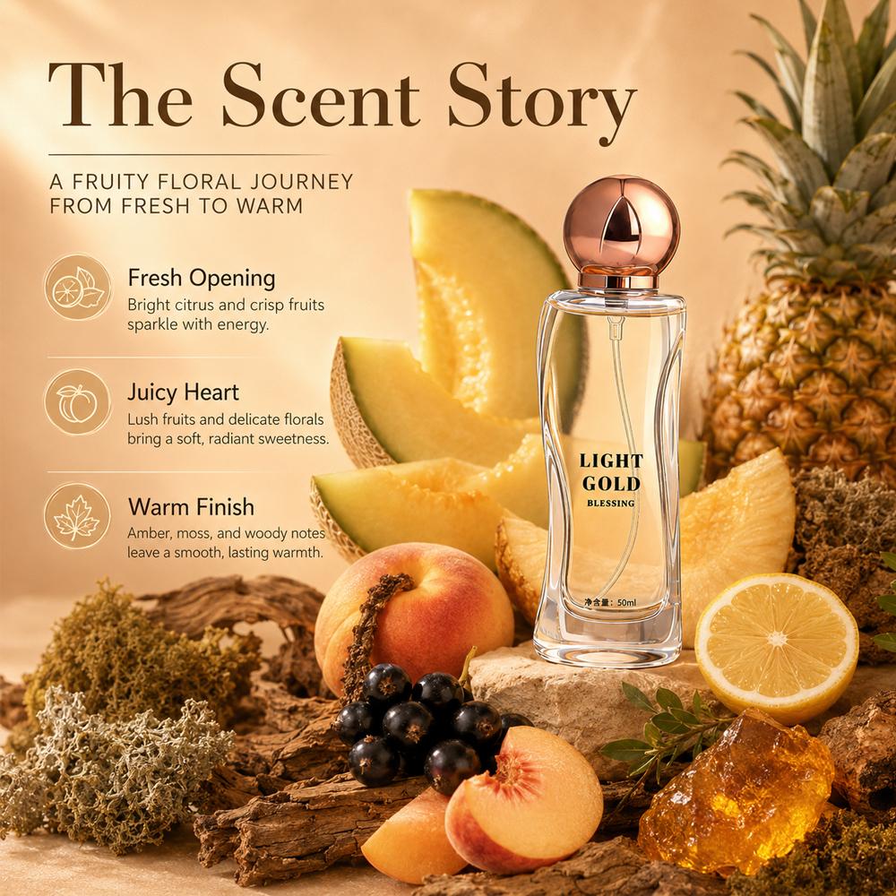 Ladies perfume, natural light fragrance, floral fragrance, fruity fragrance, fresh fragrance