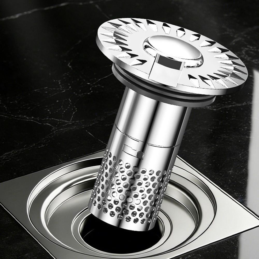 Durable Self-draining Floor Drain Core Auto Open Anti-Odor Deodorizing Drain Universal Anti-Clog Sink Strainer Household