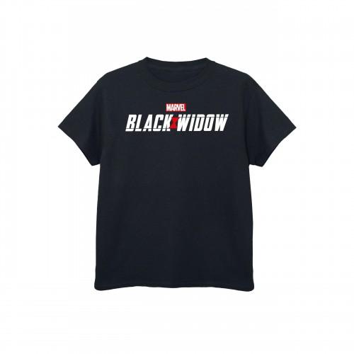Black Widow Girls Movie Cotton Logo T-Shirt