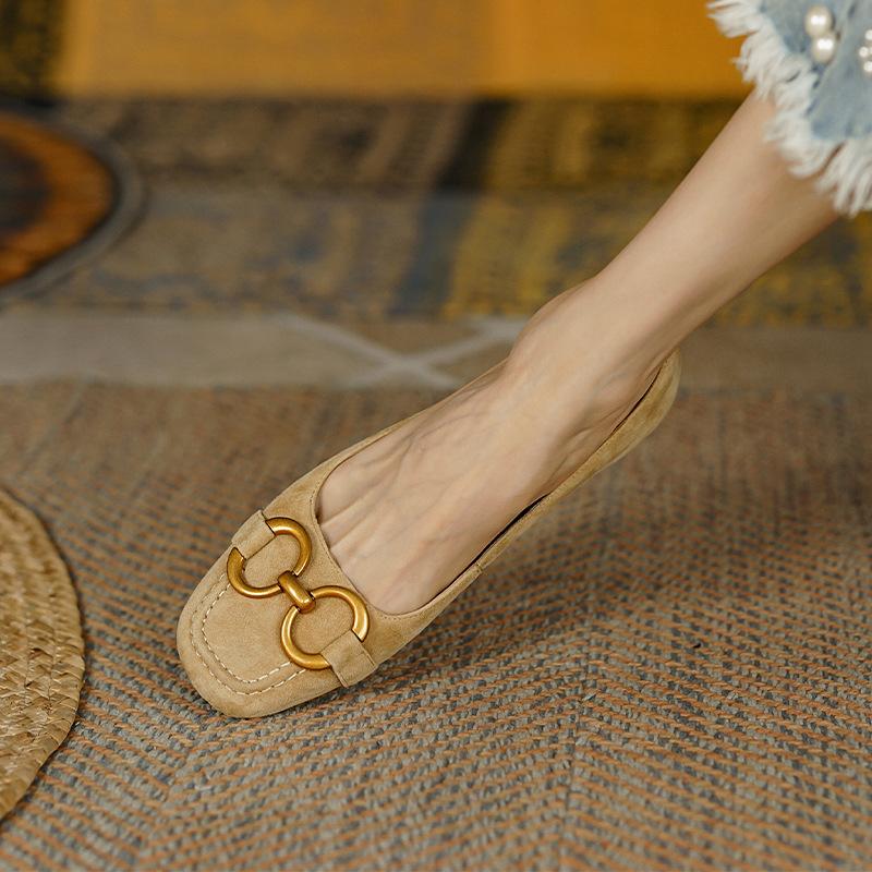 Shallow single shoes new blue retro flat bottom
