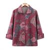Elderly Women's Loose Fit Long Sleeve Cardigan Blouse