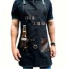 Custom Logo PU Leather Apron: Waterproof, Oil-Proof Cover for BBQ, Baking, & Work