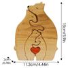 Personalised Bear Family Theme Art Puzzle Wooden Family Name Puzzle DIY Name Art Heart Puzzle  Gift