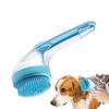 Dog Bath Brush, Ergonomic Non-Slip Silicone Scrubber for Grooming and Massaging Puppies and Kittens, Indoor Use, Blue