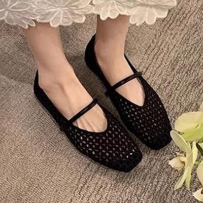 Scarpe Basse da Donna Mocassini a Rete Punta Quadrata 2025 Casual Nuove Sandali Sportivi Sneakers Estive Tendenza Donna per Camminare Zapatillas