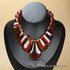 Second Gen Amber Beeswax Blood Vein Necklace: Women's High-End Fashion Statement