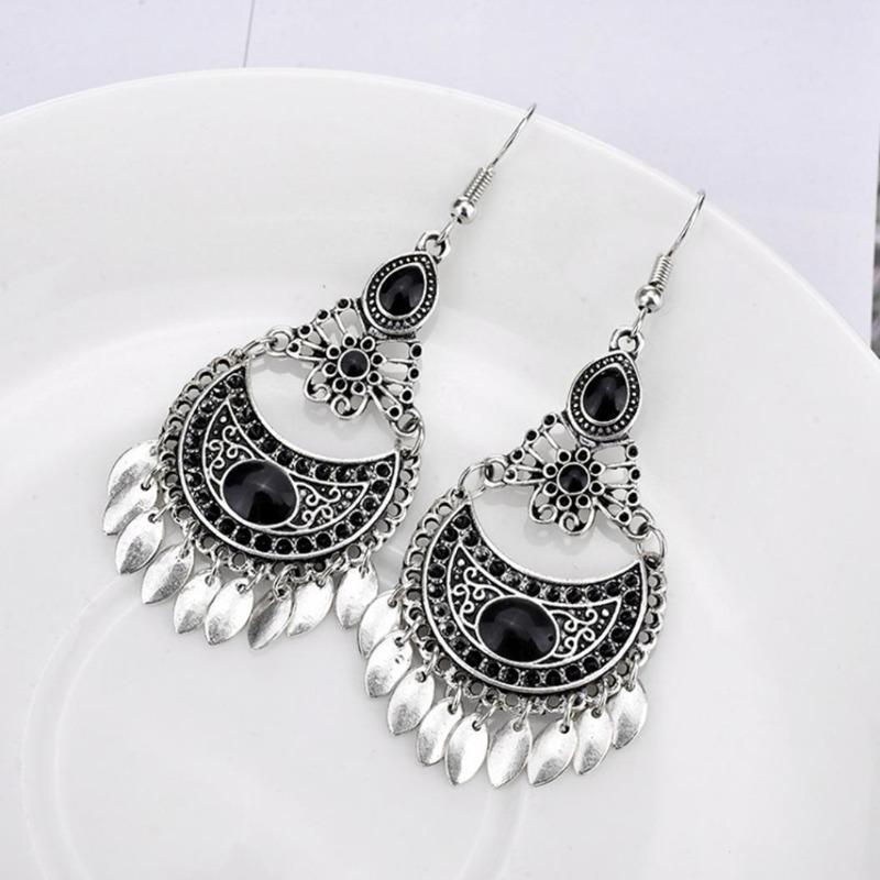 Модные женские болтающиеся полые серьги-крючки с подвесками, свадебные украшения, подарок в богемном стиле
