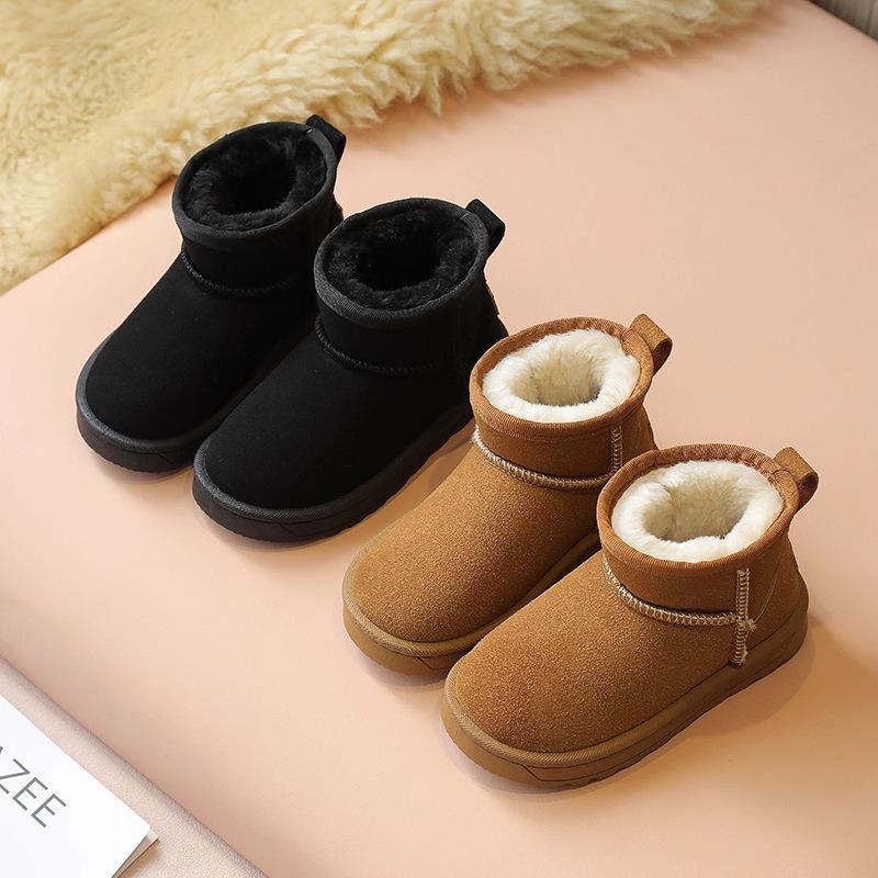 Children's snow boots 2025 new winter non-slip girls' cotton shoes thickened warm shoes velvet cold-resistant boys' boots