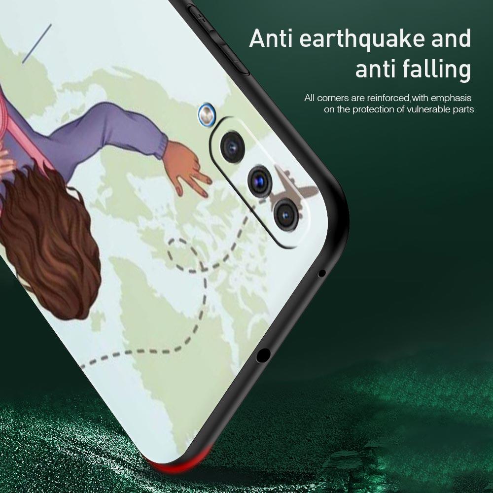 Planes World Map Travel Phone Case For Samsung A52 A14 A50 A70 A10 A30 A40 A20S A20E A02S A12 A22 A34 A42 A32 5G A54 A04s Cover