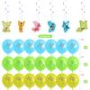 Bell Birthday Party Decorations, Fairy Themed Party Suppliers with Happy Birthday Banner, Cake Cupcake toppers, Latex Balloons Hanging Swrils