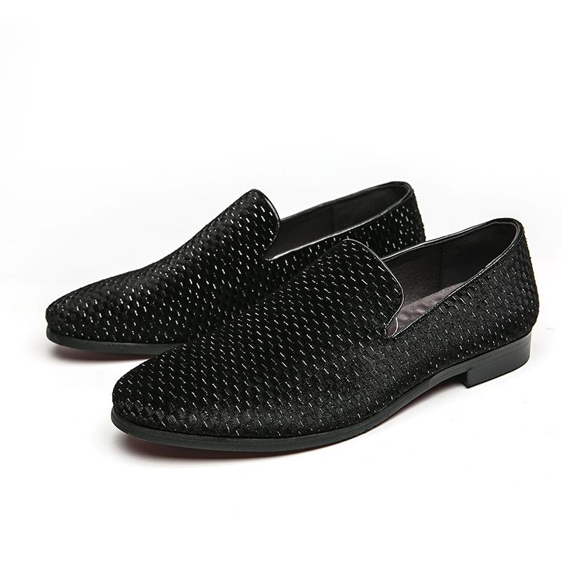 Men's casual leather shoes fashion 47 large size new leather shoes fashion trend hair stylist one foot lazy shoes