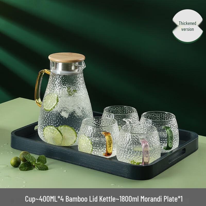 Zhuopu Hammered Heat-Resistant Glass Drinkware Set