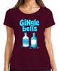 Gingle Bells Christmas Gin Gift Gin Lovers All The Way Ladies TShirt