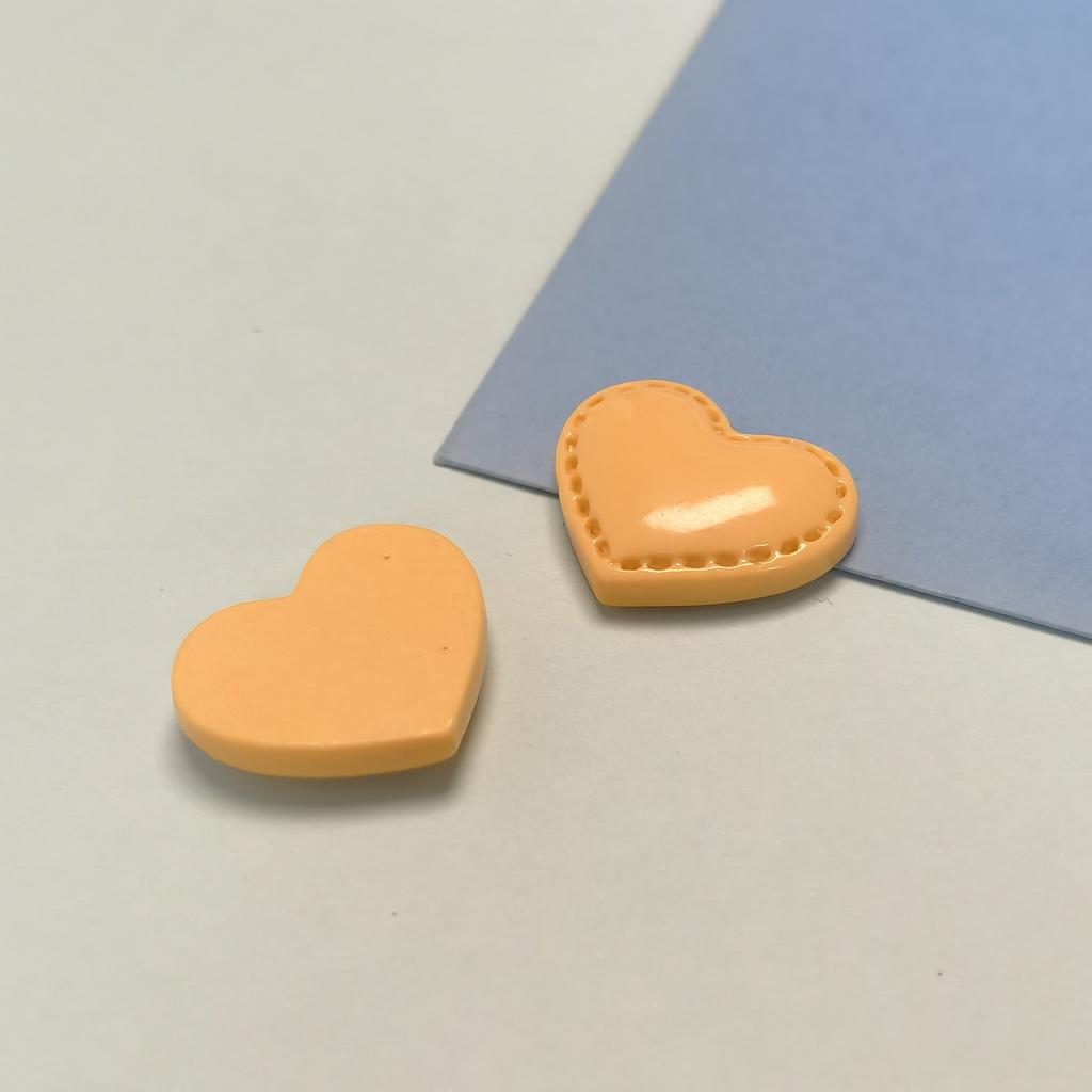 100Pcs Colorful Love Heart Resin Charms Flatback Buttons Beads for Card Making Scrapbooking Phone Case Decor and Jewelry Making