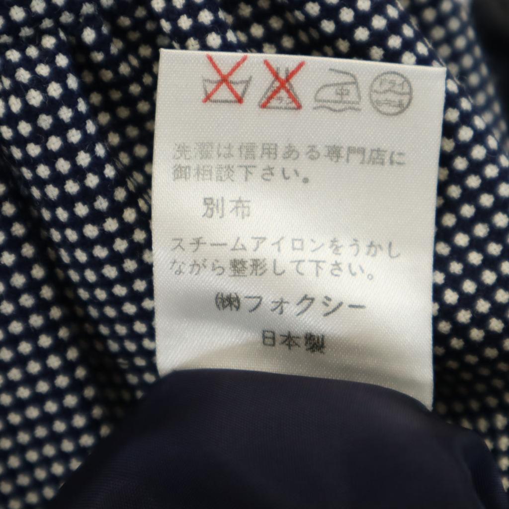 FOXEY Made In Japan Wool 7 Minutes Sleeve Knee-length Dress 40 Black Women Used