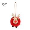Unique Christmas Ornaments for Door Handles Felt Elk Hanging Ornaments, Cute Fuzzy Pom Reindeer Small Lightweight Xmas Tree Pendant, Holiday
