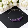 Festive Gifts Amethyst Gravel Beaded Bracelet With Silver Chain Elegant Fashion Jewelry For Women Daily Wear Simple Versatile Accessory