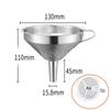 304 Stainless Steel Funnel Metal Wide Mouth Funnel With Strainer Mesh For Cooking Oil Liquid Spice Filter Home Kitchen Gadgets