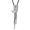 Cowboy Bolo Necktie with Relief Boots Pendant Tuxedo Shirt Bolo Tie for Male