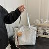 Versatile High-Capacity Crossbody Tote with Trendy Textured Finish