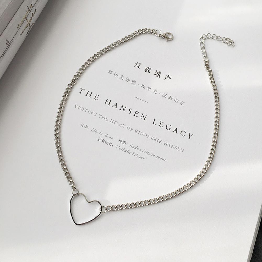 

Sweet Love Heart Choker Necklace Statement Girlfriend Gift Cute Bicolor Necklace Zircon Collier Femme 2024 New