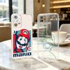 Cartoon Super-M MarioS Bros  Phone Case Transparent Silicone Soft For Samsung S25,S24,S21,S22,S23,S30,Ultra,S20,Plus,Fe