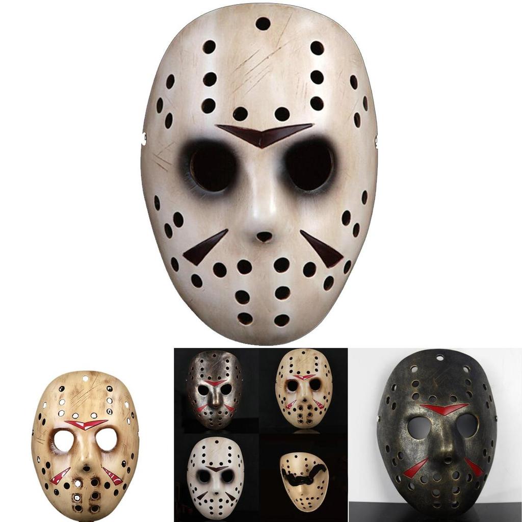 Halloweenowa Maska Freddy Vs Jason Unikalna Żywiczna Nakładka na Twarz na Straszne Imprezy Kostiumowe