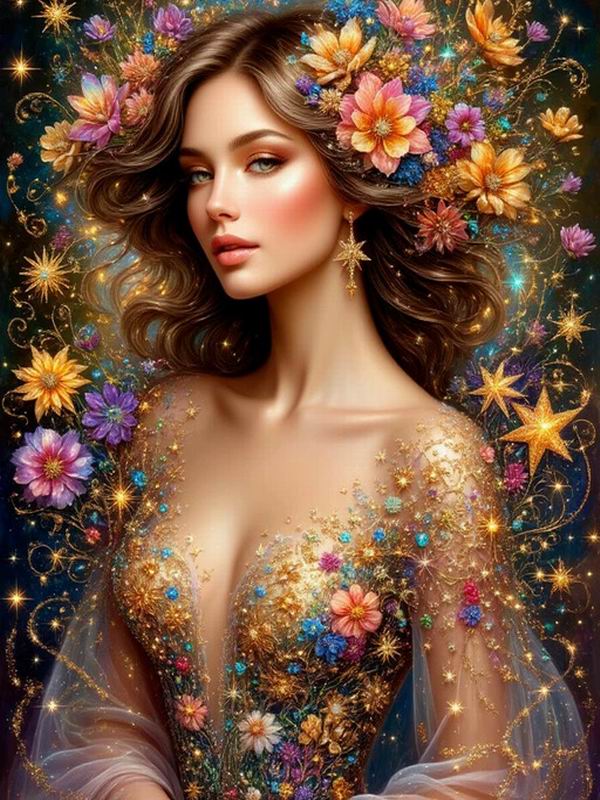 Diamond Painting New Collection Sexy Women Flower Diy Full Rhinestone Embroidery Girl Mosaic Cross Stitch Kits Wall Decor
