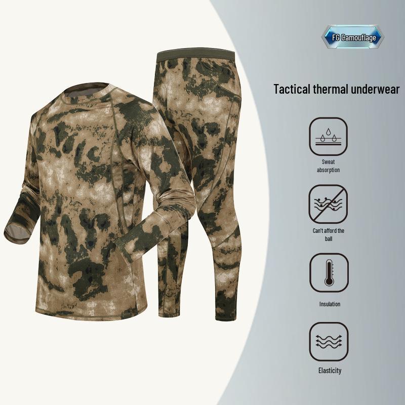 Men s Tactical Camouflage Warm Sports Suit - Breathable, Wear-Resistant, Fleece Outdoor Clothing Size L