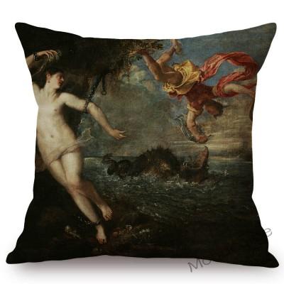 Neoclassic Italian Renaissance Titian Christian Bible Theme Painting Venus Home Decor Sofa Pillow Case Vintage Art Cushion Cover