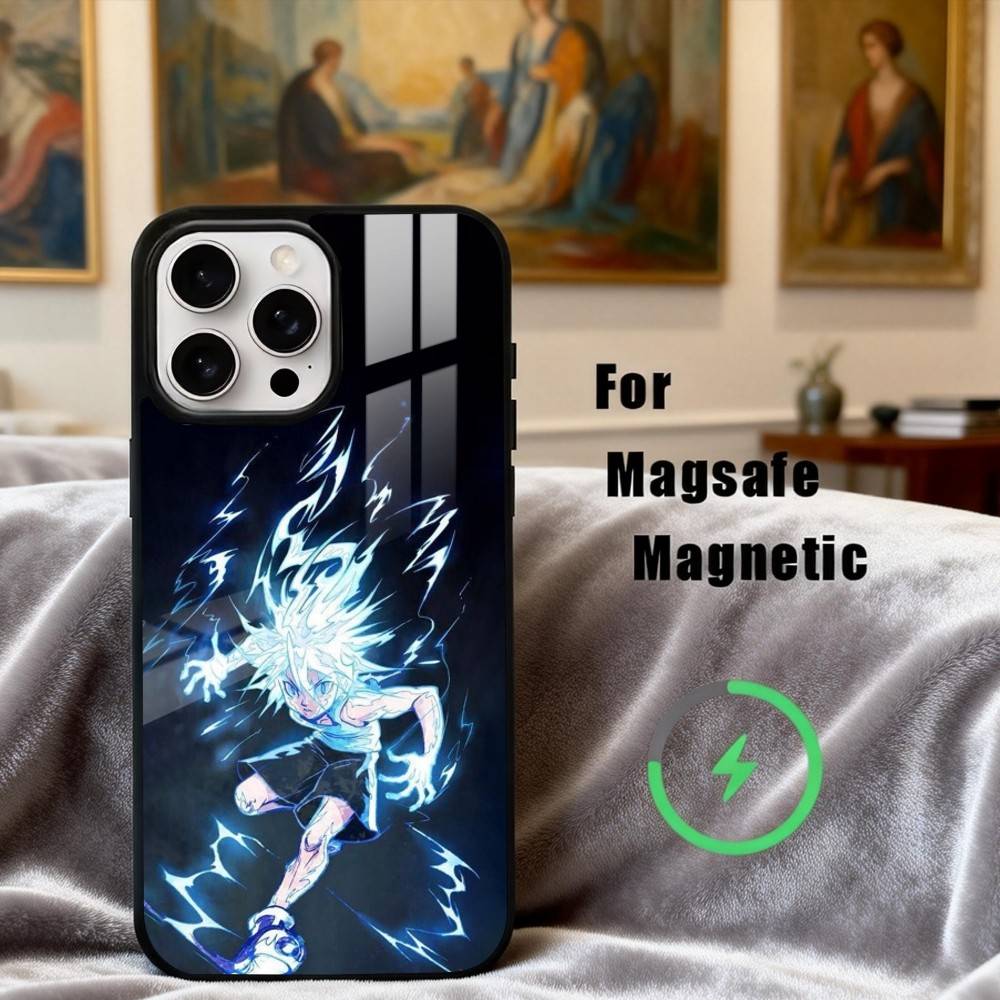 K-Killua Z-Zoldyck Hunter X Hunter Phone Case For iPhone17,16,15,14,13,12,11 Plus,Pro Max Magnetic For Magsafe Wireless Charging