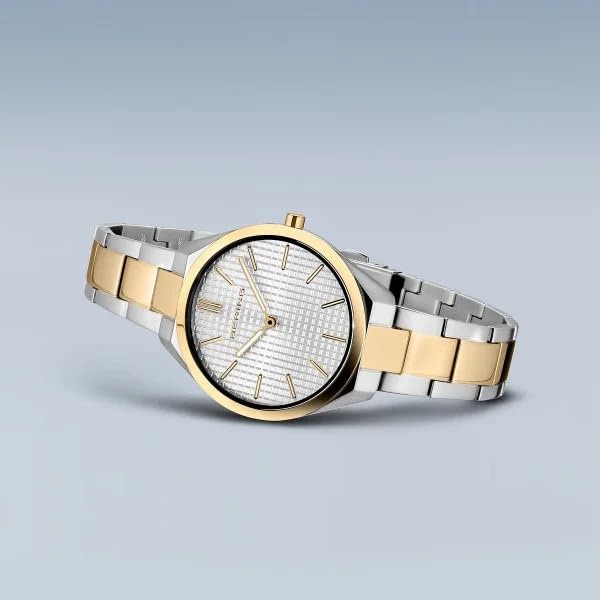 BERING Unisex Scandinavian Danish Simple Watch with and Sapphire Ultra Stainless Steel Link Silver Gold Perfect as a Gift or Celebration [Officially