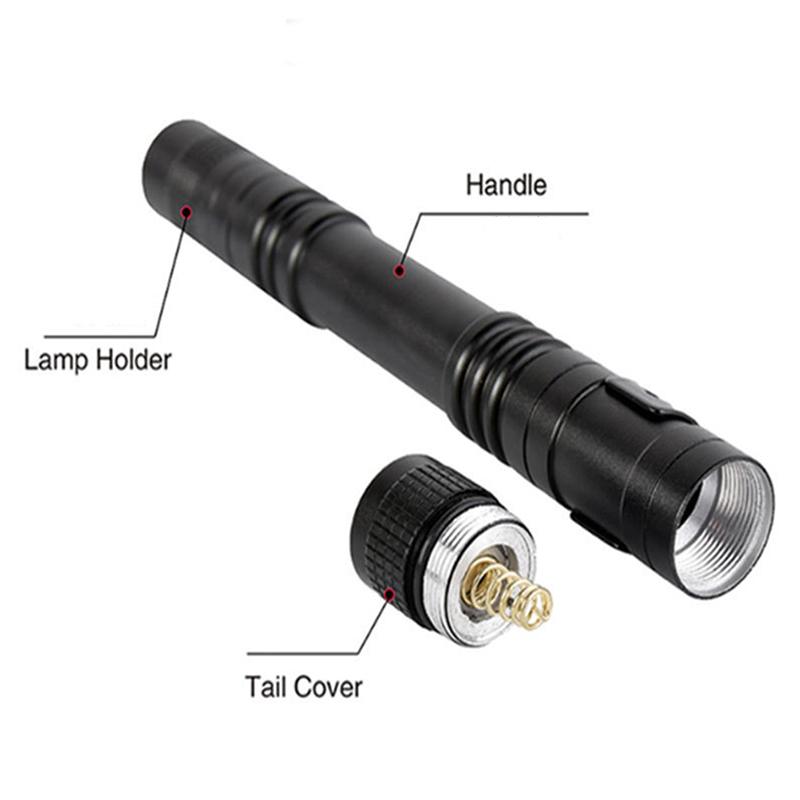 Pocket Torch Powerful Led Lantern Aaa Battery For Camping Hunting Portable Mini Pen Led Flashlight Waterproof Pen Light